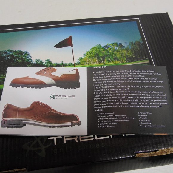 Premium Leather Trelke Waterproof Durable Golf Shoes - Picture 12 of 12